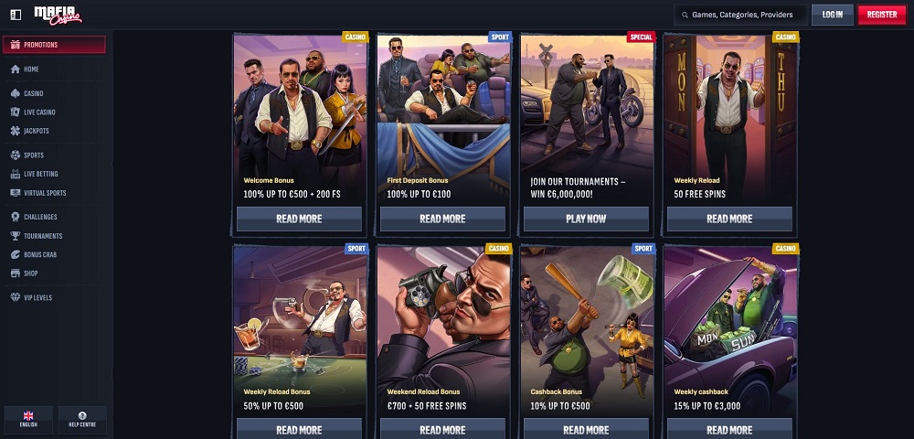 MafiaCasino no deposit bonus