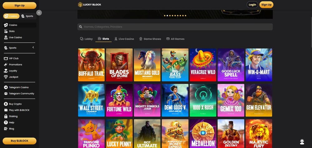  lucky block výběr automatů