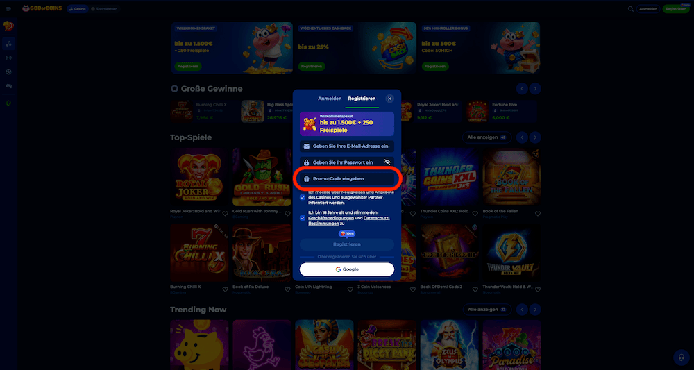 88588 God of Coins Promo Code