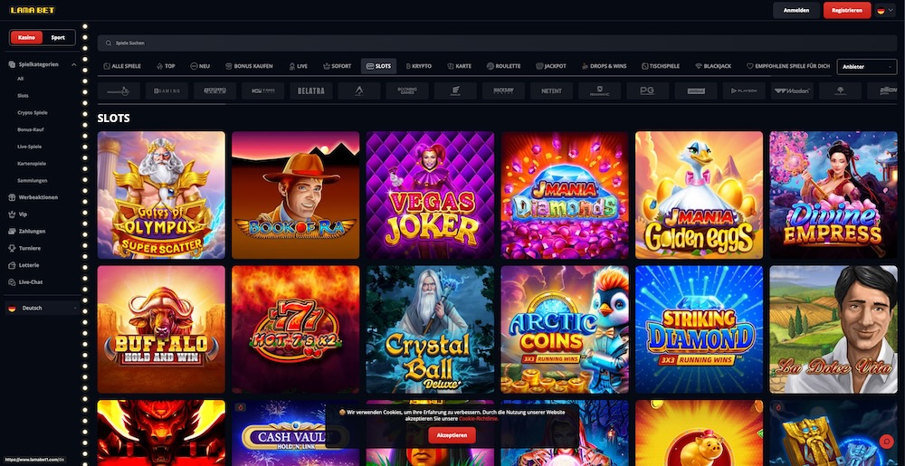 Lamabet Spielautomaten