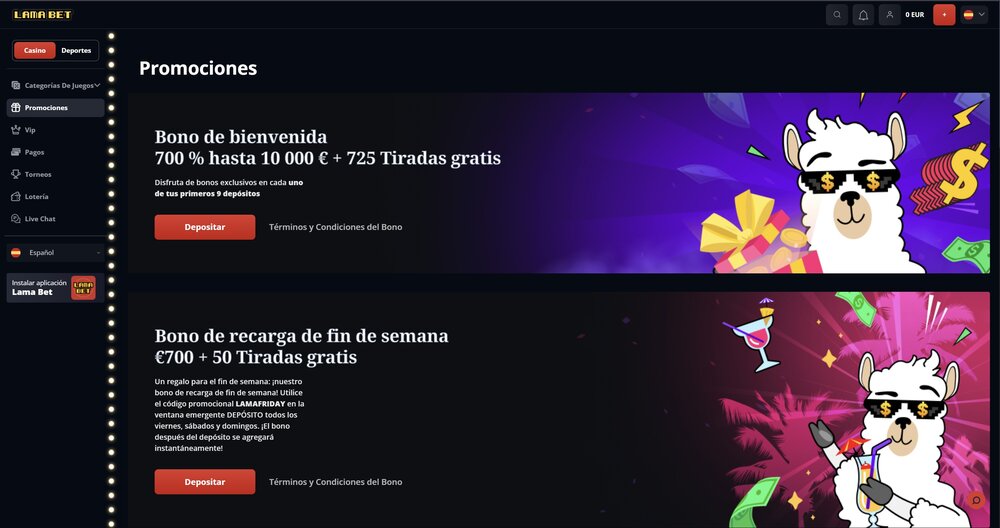 Lamabet giros gratis