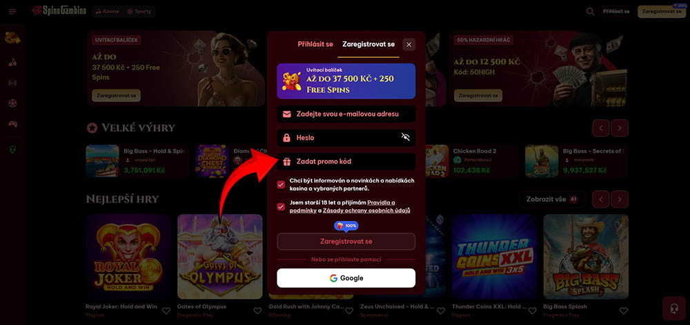 SpinoGambino Promo-Code