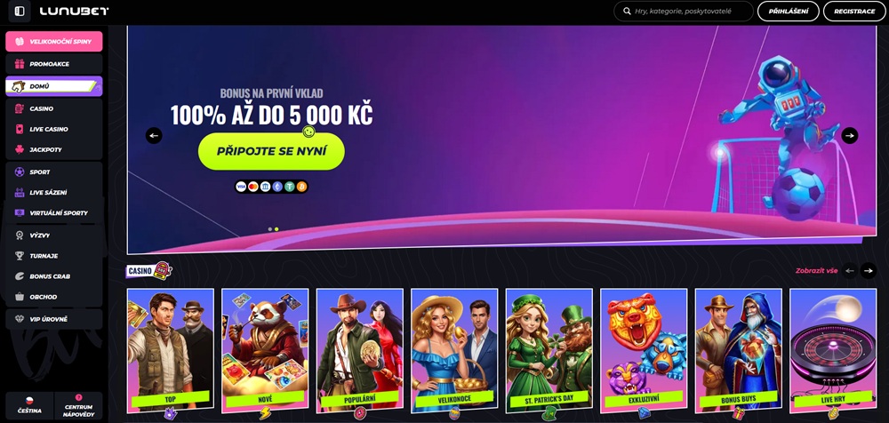 Lunubet aplikace úvod