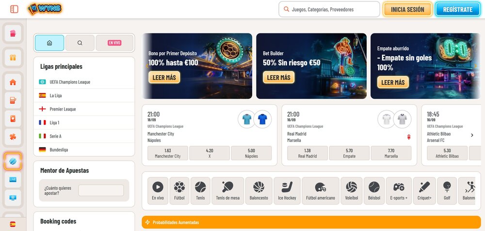  wyns casa de apuestas