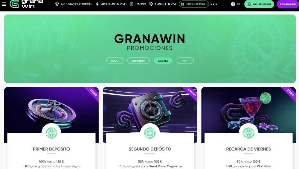 GranaWin bono sin depósito