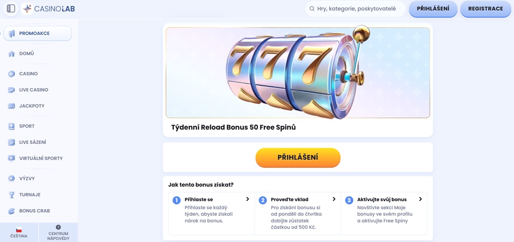 CasinoLab free spins září 2025