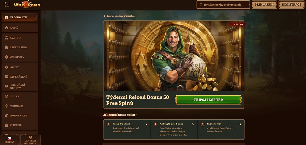Wild Robin free spiny září 2025