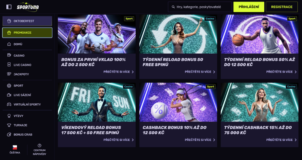 Sportuna bonusy [říjen 2025]
