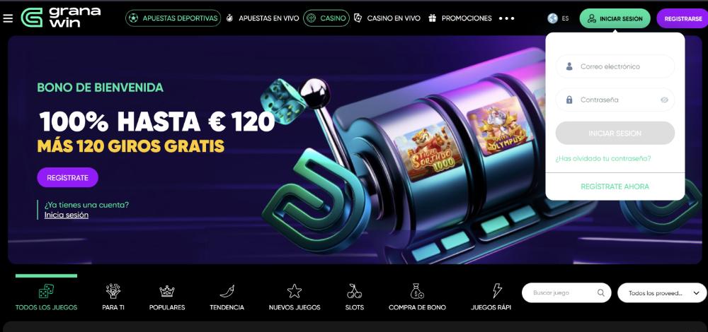 GranaWin inicio de sesión