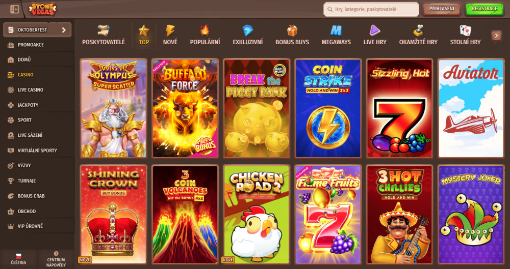 Stone Vegas TOP 10 výherní automaty pro podzim 2025