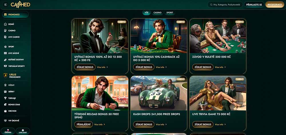 Cashed free spins [září 2025]