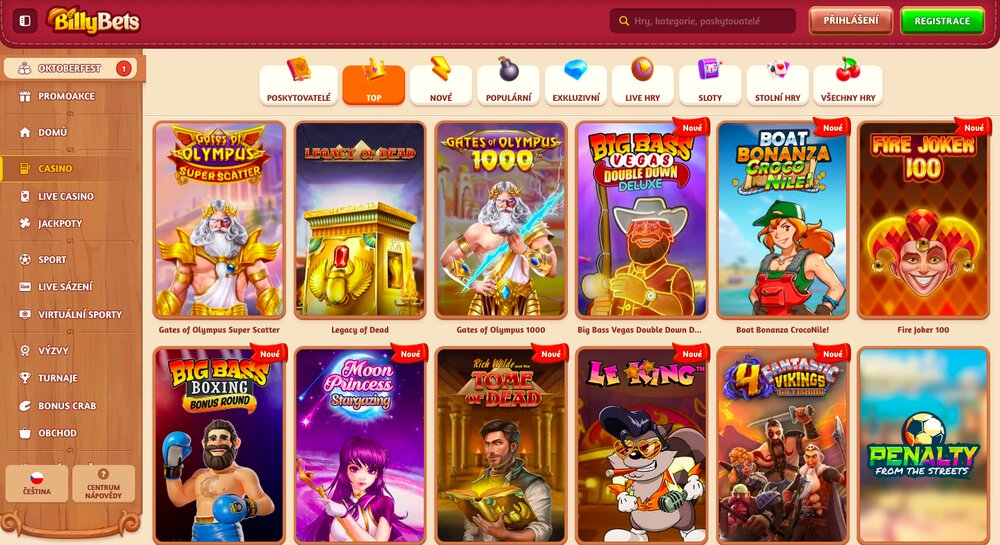 BillyBets top automaty