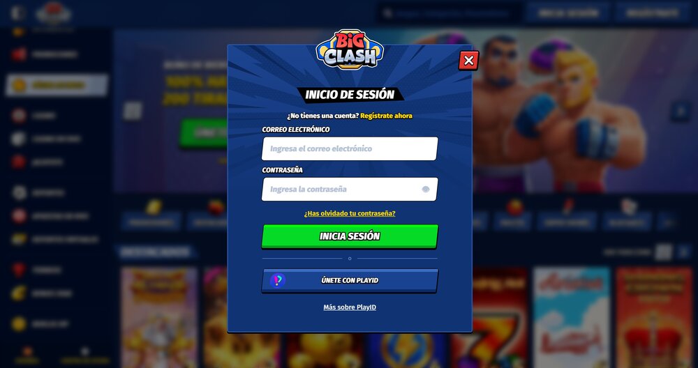BigClash inicio de sesión