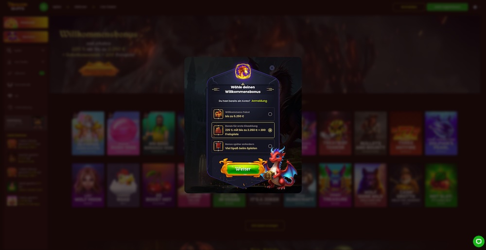 Dragon Slots Registrierung