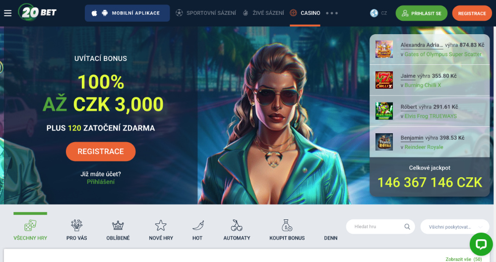 20BET casino TOP 5 výhod
