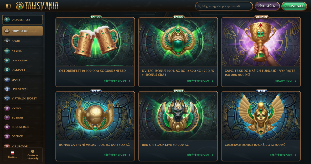 Jak získat bonusy v casinu Talismania?