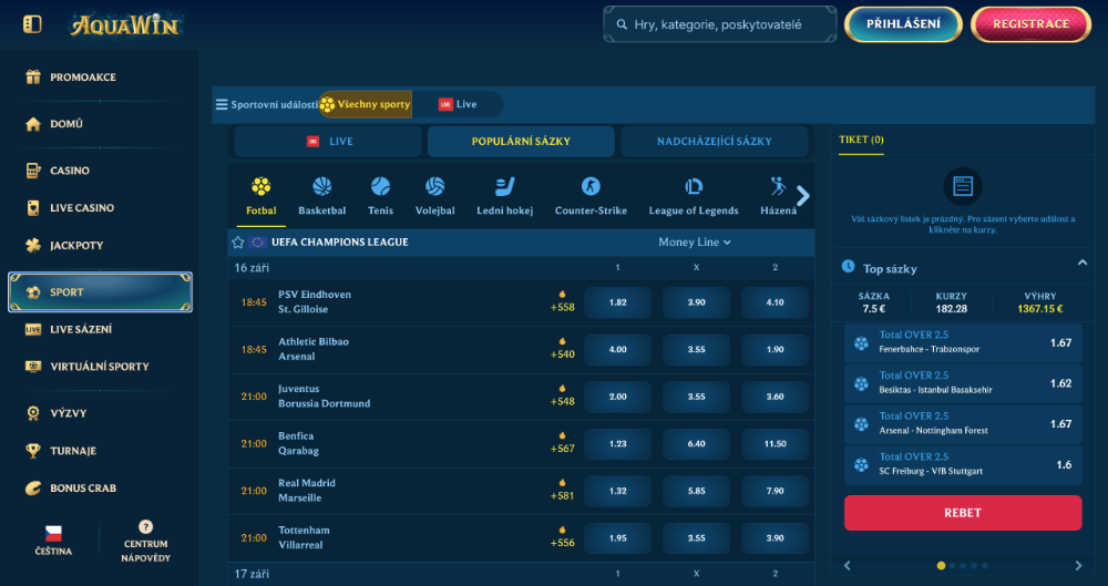 Sázková kancelář AquaWin_AquaWin