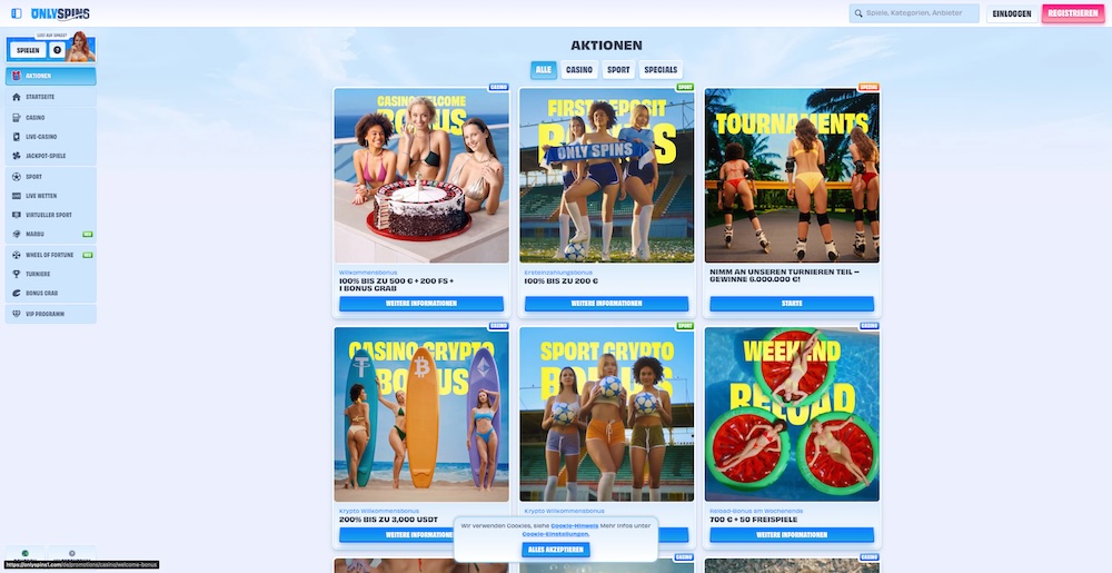 OnlySpins Boni