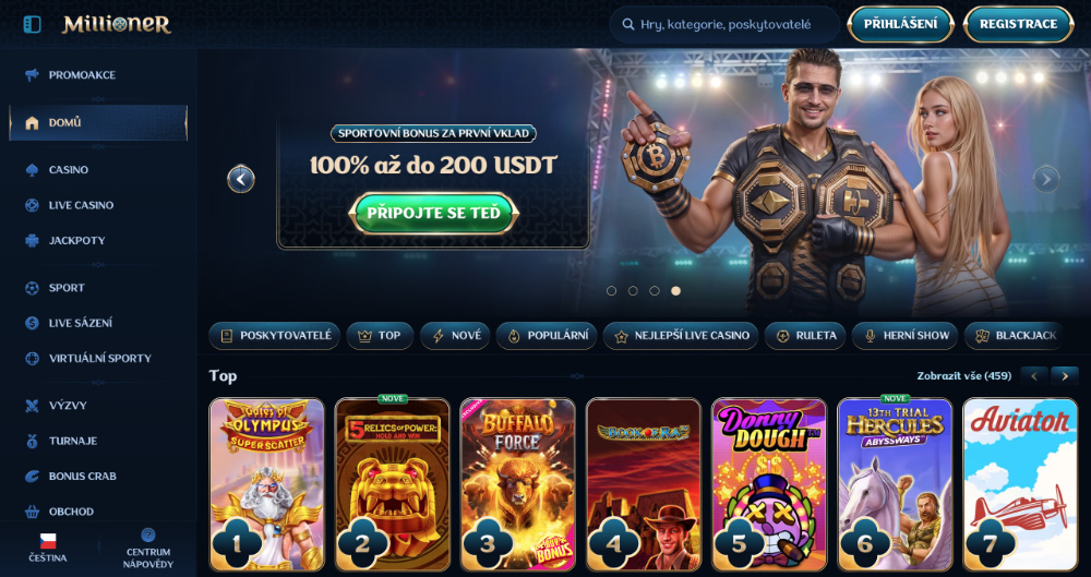 Página de inicio del casino Millioner