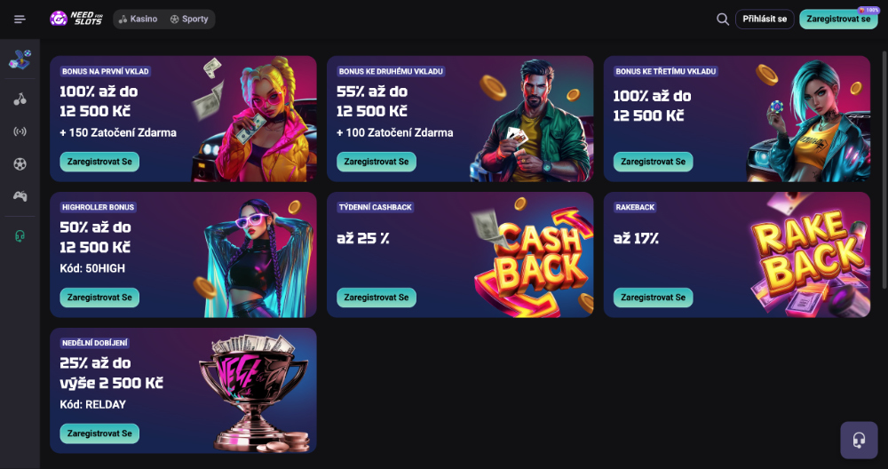 Lze získat v casinu NeedforSlots no deposit bonus?