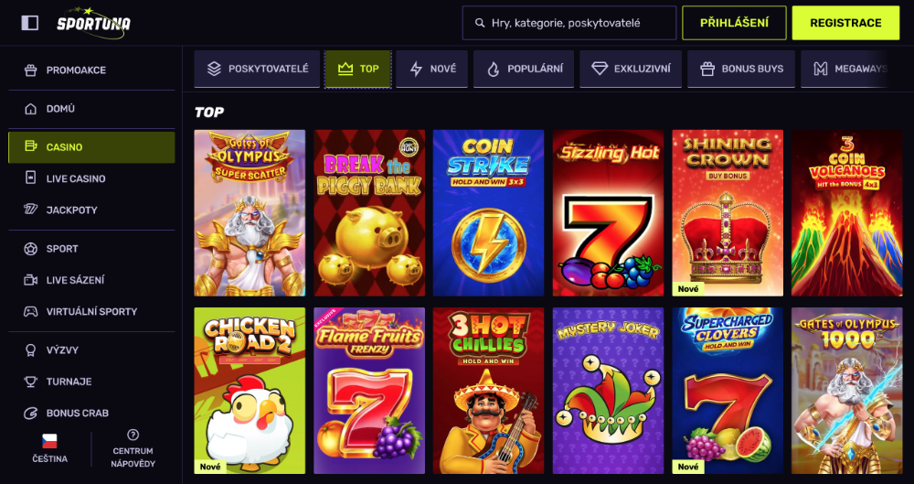 Sportuna TOP 10 výherní automaty pro podzim 2025_Sportuna