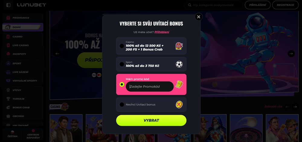 Código promocional de LunuBet