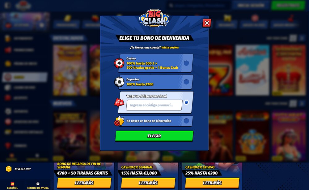 BigClash código promocional