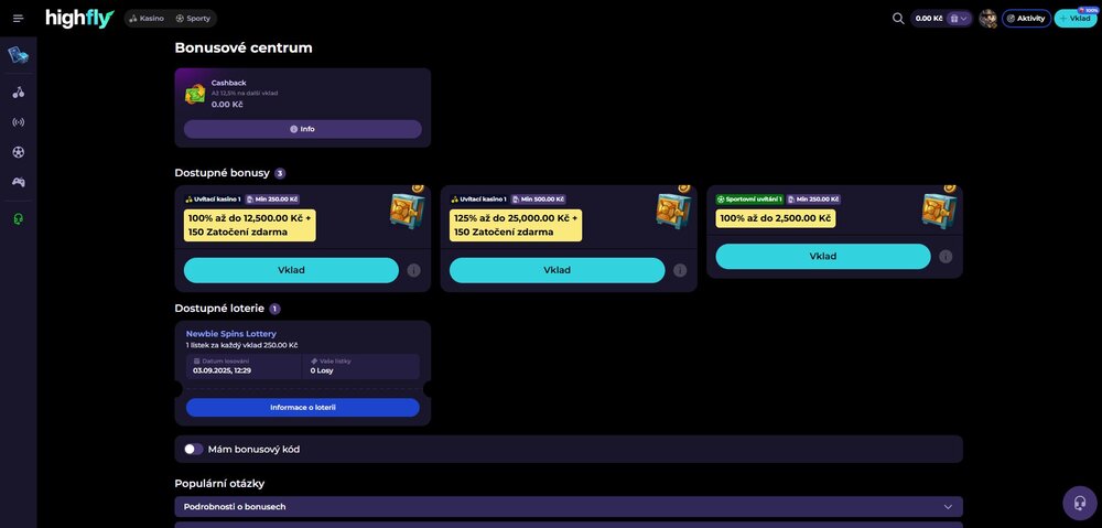 highflybet promo akce v září