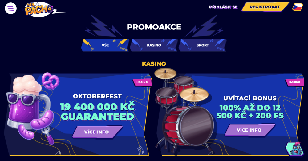 Jak získat bonusy v casinu MrPacho?