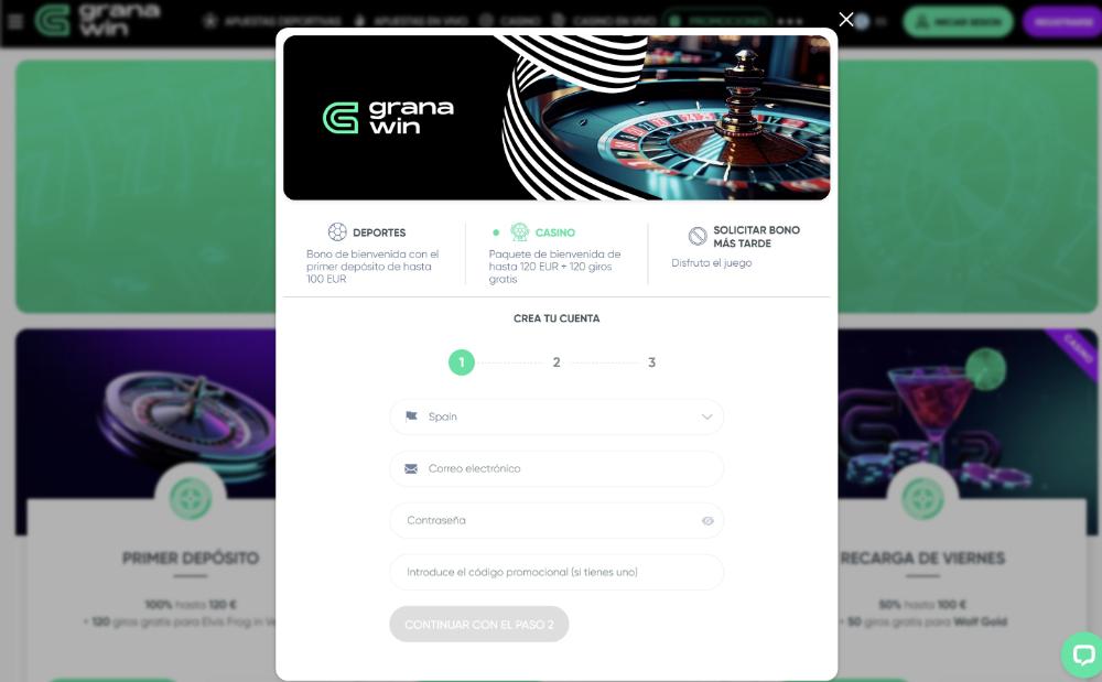 GranaWin código promocional