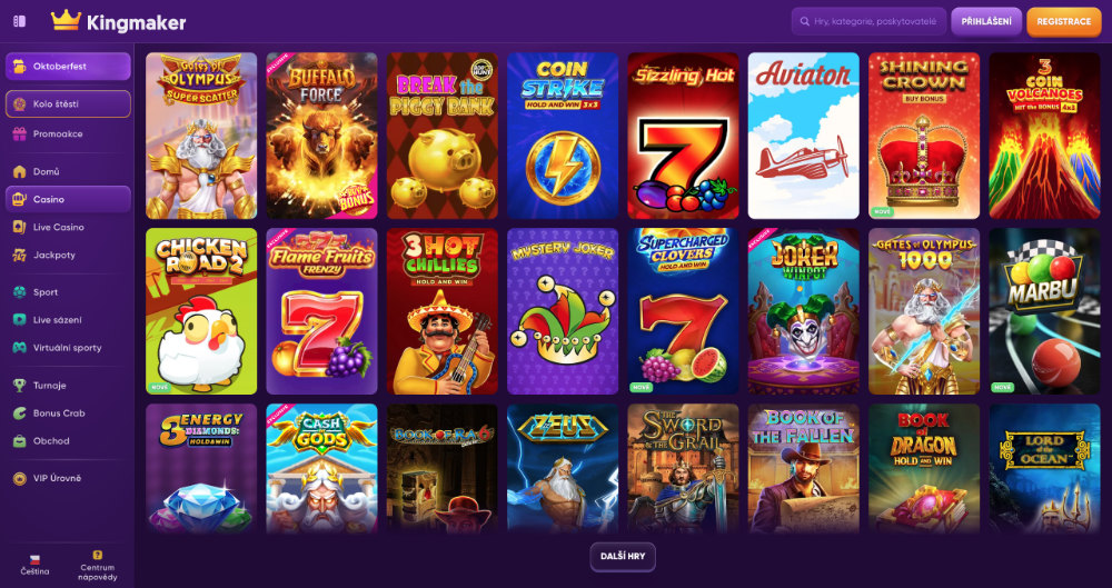 Kingmaker TOP 10 výherních automatů pro podzim 2025