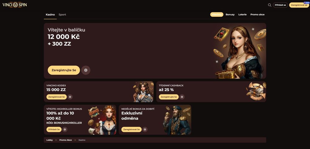 promoakce v casinu vinci spin