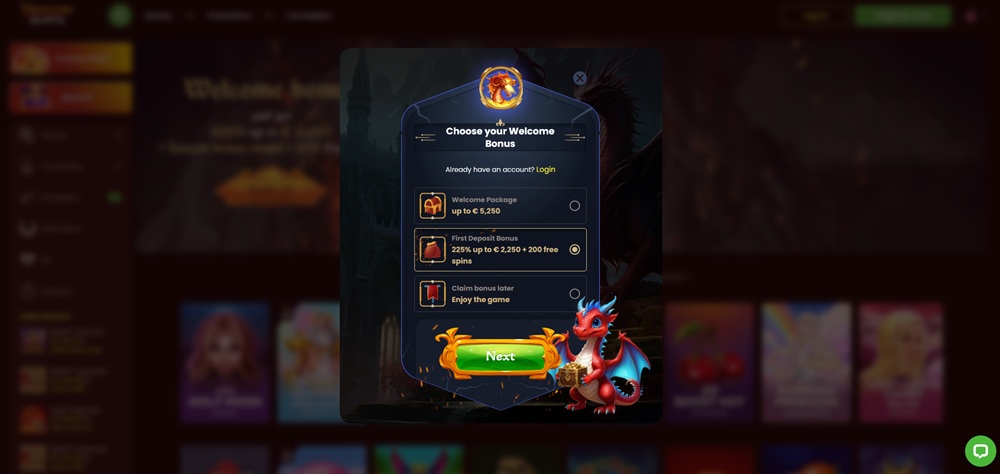 Dragon Slots registration