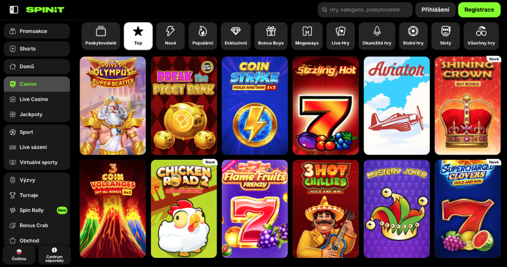 Spinit TOP 10 výherní automaty pro podzim 2025