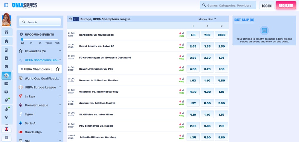 OnlySpins sportsbook