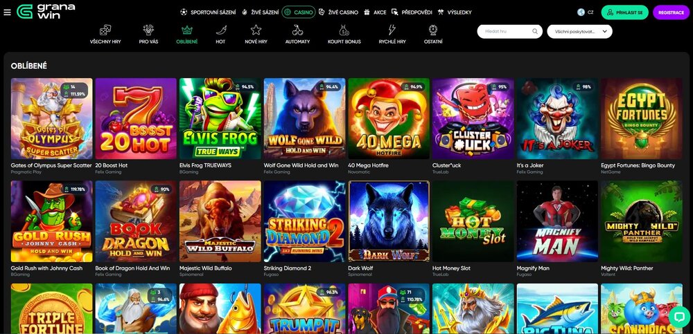 přehled automatů v casinu granawin
