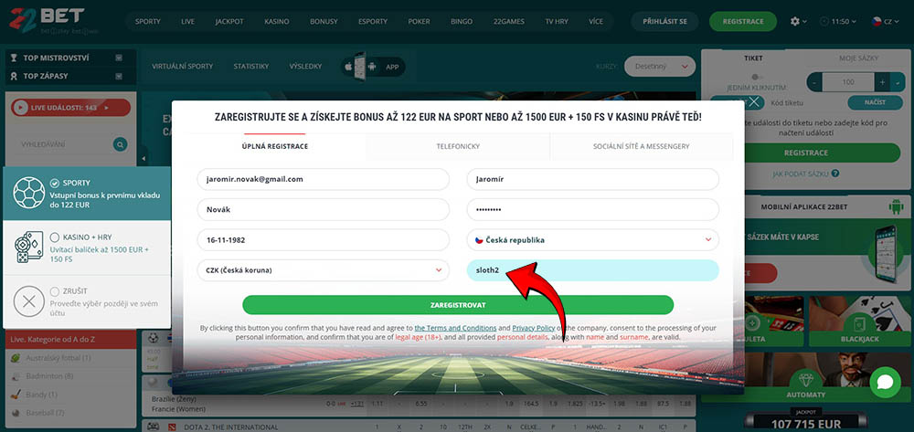 Free spiny za dočasnou registraci