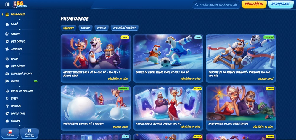 SGcasino bonusy září 2025