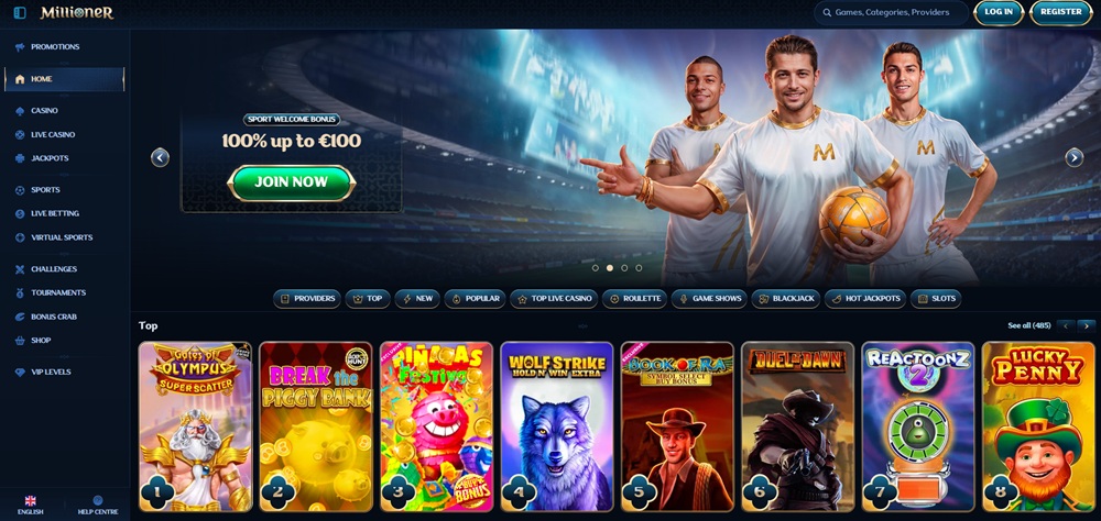 Millioner casino homepage