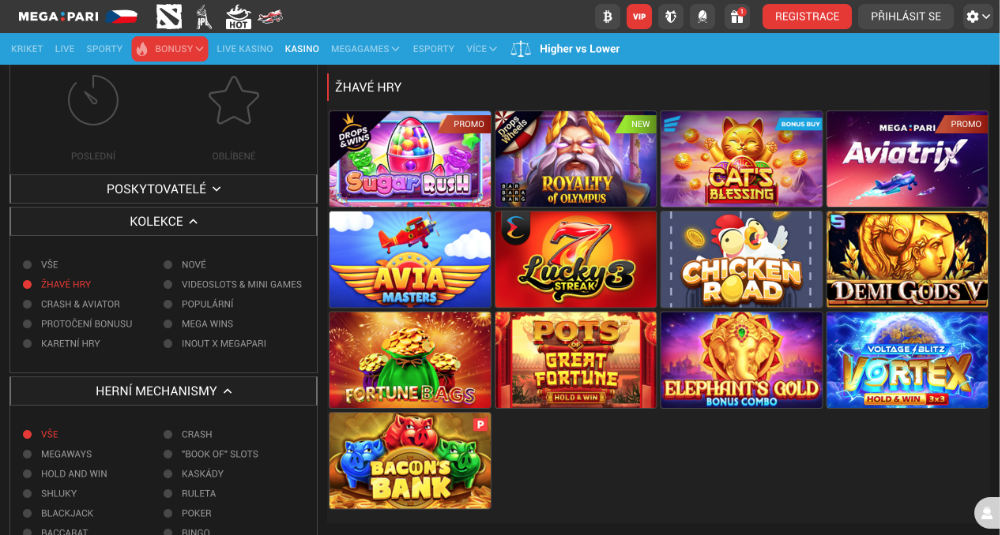 Megapari TOP 10 výherních automatů na podzim 2025