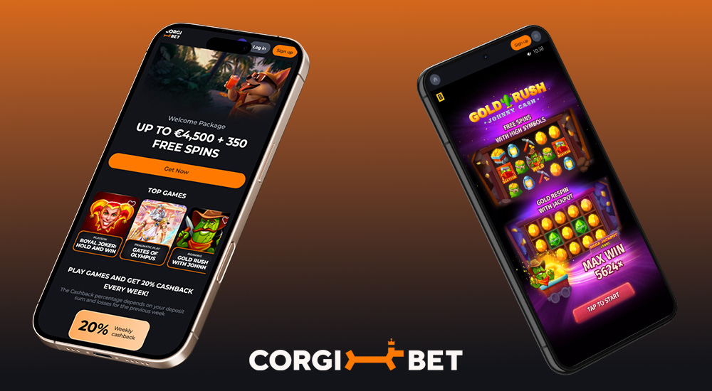 Preview of the responsive UI at Corgibet