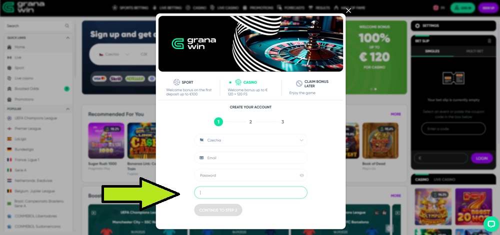  GranaWin promo code en