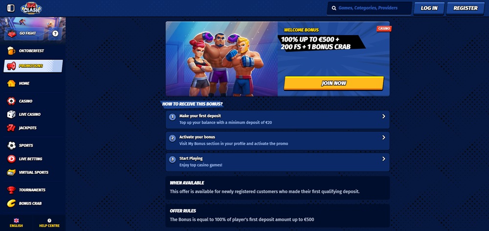 BigClash no deposit bonus