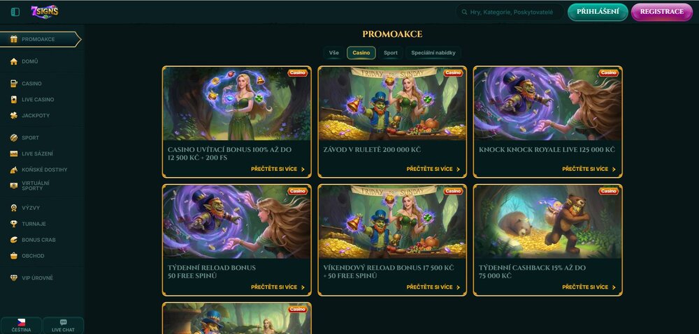 7signs promoakce s free spiny