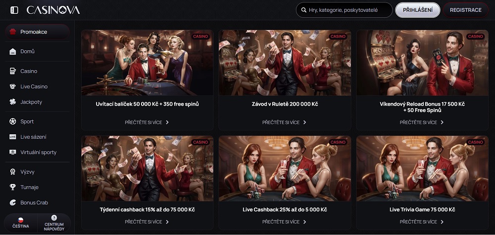 Casinova free spins září 2025 náhled