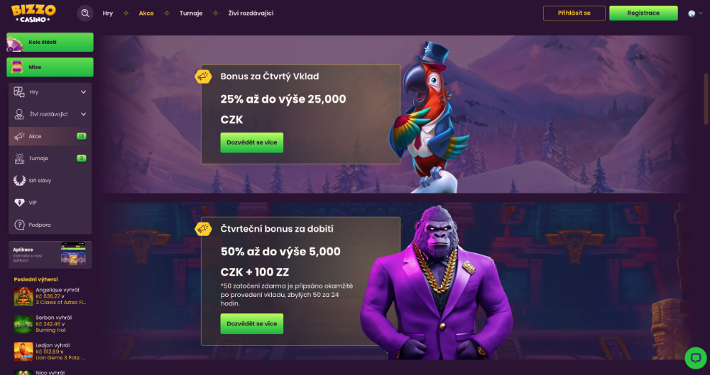 Bizzo Casino bonusy [říjen 2025]
