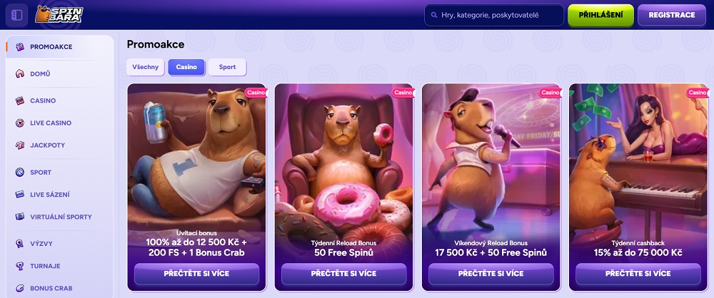 Spinbara free spins září 2025