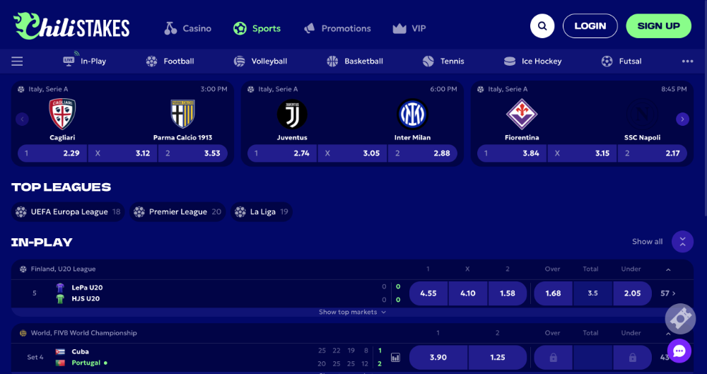 Sázková kancelář ChiliSTAKES