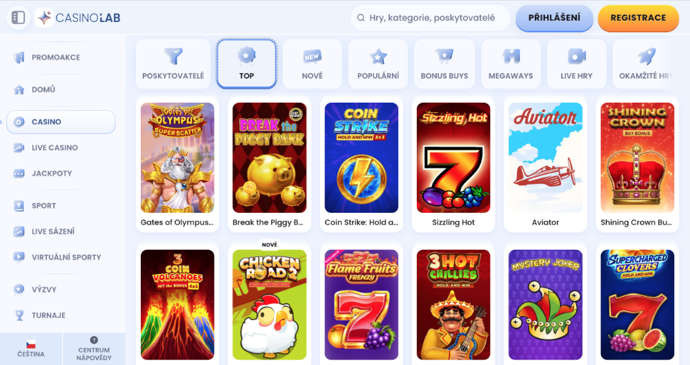 TOP10 automatů v CasinoLab na podzim 2025