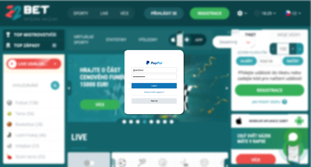 22BET PayPal